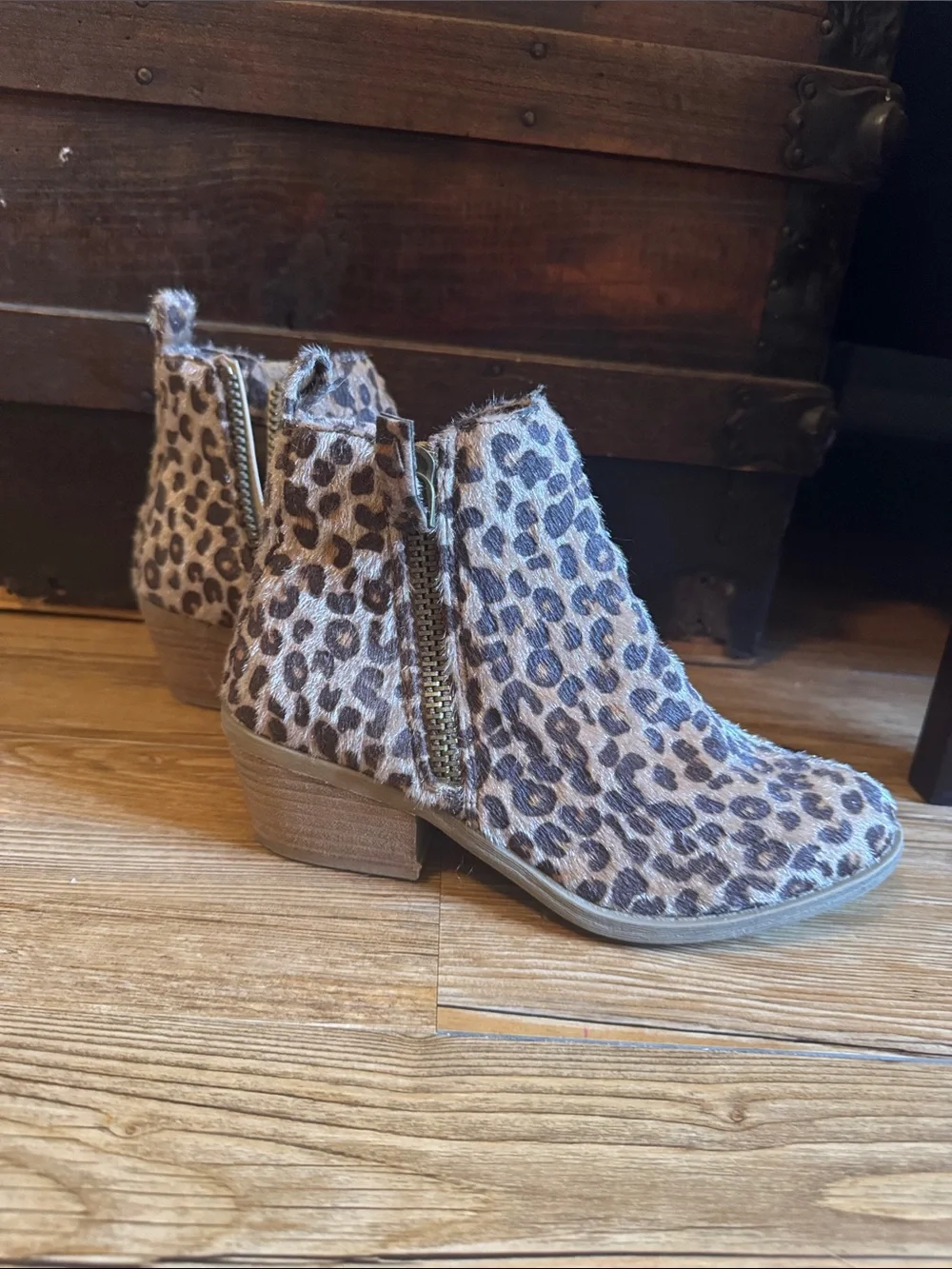 Very G Leopard Print Ankle Bootie - Women